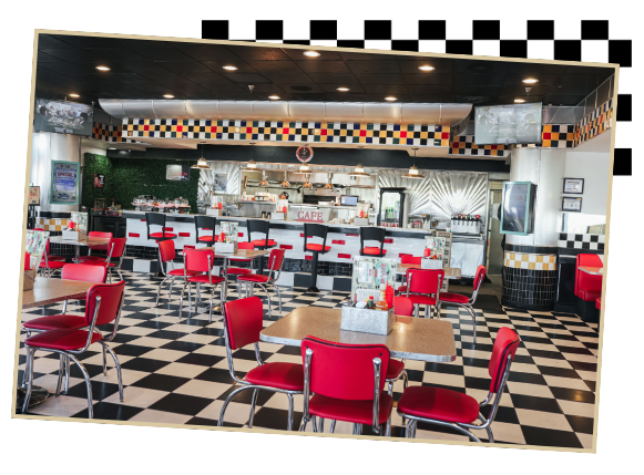 Inside Mustang Sally’s retro diner